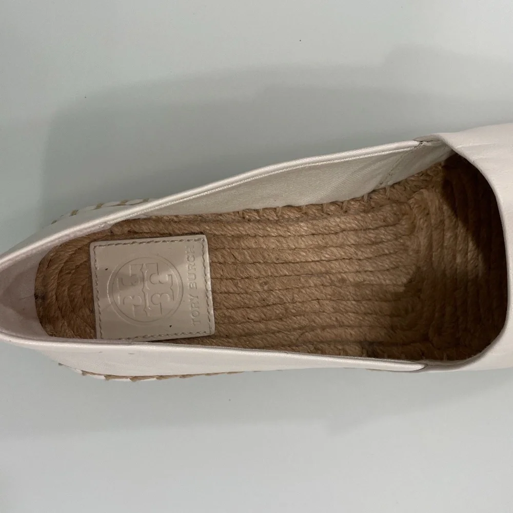 Tory Burch Leather Color Block Espadrille Flats - Picture 8 of 14